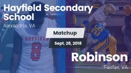 Matchup: Hayfield  vs. Robinson  2018