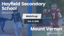 Matchup: Hayfield  vs. Mount Vernon   2018