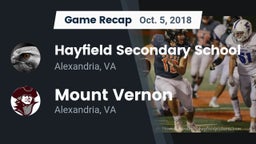 Recap: Hayfield Secondary School vs. Mount Vernon   2018