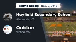 Recap: Hayfield Secondary School vs. Oakton  2018