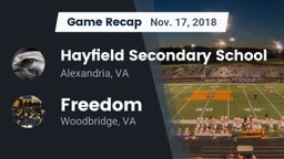 Recap: Hayfield Secondary School vs. Freedom  2018