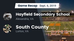 Recap: Hayfield Secondary School vs. South County  2019