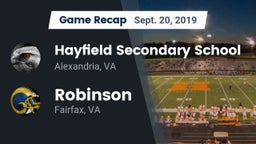 Recap: Hayfield Secondary School vs. Robinson  2019