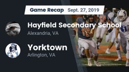 Recap: Hayfield Secondary School vs. Yorktown  2019