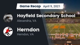 Recap: Hayfield Secondary School vs. Herndon  2021