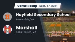 Recap: Hayfield Secondary School vs. Marshall  2021
