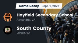 Recap: Hayfield Secondary School vs. South County  2022