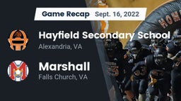 Recap: Hayfield Secondary School vs. Marshall  2022