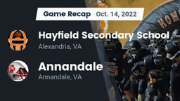 Recap: Hayfield Secondary School vs. Annandale  2022