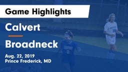 Calvert  vs Broadneck  Game Highlights - Aug. 22, 2019