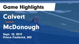 Calvert  vs McDonough  Game Highlights - Sept. 10, 2019