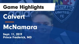 Calvert  vs McNamara Game Highlights - Sept. 11, 2019