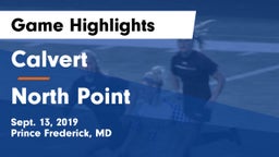 Calvert  vs North Point  Game Highlights - Sept. 13, 2019