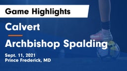 Calvert  vs Archbishop Spalding  Game Highlights - Sept. 11, 2021