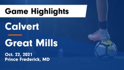 Calvert  vs Great Mills  Game Highlights - Oct. 22, 2021