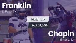 Matchup: Franklin  vs. Chapin  2018