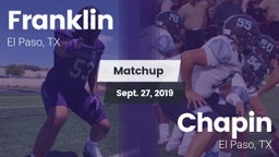 Matchup: Franklin  vs. Chapin  2019