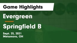 Evergreen  vs Springfield B  Game Highlights - Sept. 25, 2021