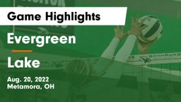 Evergreen  vs Lake  Game Highlights - Aug. 20, 2022