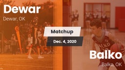 Matchup: Dewar  vs. Balko  2020