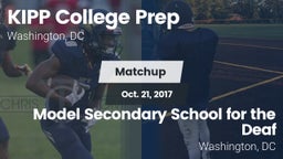 Matchup: KIPP College Prep Hi vs. Model Secondary School for the Deaf 2017