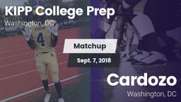 Matchup: KIPP College Prep Hi vs. Cardozo  2018