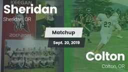 Matchup: Sheridan  vs. Colton  2019