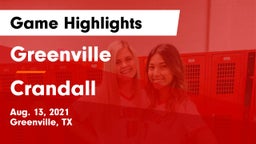 Greenville  vs Crandall  Game Highlights - Aug. 13, 2021