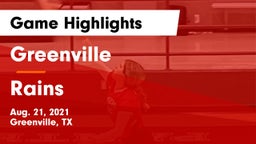 Greenville  vs Rains  Game Highlights - Aug. 21, 2021