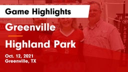 Greenville  vs Highland Park  Game Highlights - Oct. 12, 2021