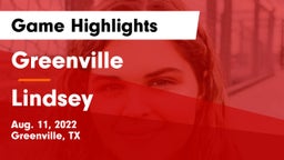 Greenville  vs Lindsey Game Highlights - Aug. 11, 2022