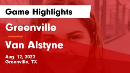 Greenville  vs Van Alstyne  Game Highlights - Aug. 12, 2022