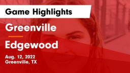 Greenville  vs Edgewood  Game Highlights - Aug. 12, 2022