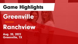 Greenville  vs Ranchview  Game Highlights - Aug. 20, 2022
