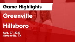 Greenville  vs Hillsboro  Game Highlights - Aug. 27, 2022