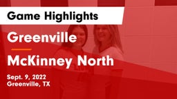 Greenville  vs McKinney North  Game Highlights - Sept. 9, 2022
