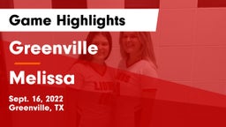 Greenville  vs Melissa  Game Highlights - Sept. 16, 2022