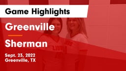 Greenville  vs Sherman  Game Highlights - Sept. 23, 2022