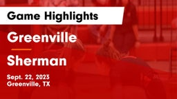 Greenville  vs Sherman Game Highlights - Sept. 22, 2023