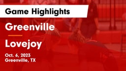 Greenville  vs Lovejoy  Game Highlights - Oct. 6, 2023