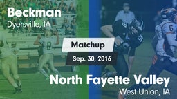 Matchup: Beckman  vs. North Fayette Valley  2016