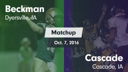 Matchup: Beckman  vs. Cascade  2016