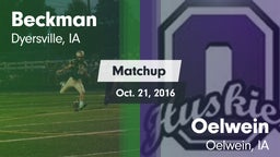 Matchup: Beckman  vs. Oelwein  2016