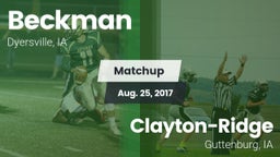 Matchup: Beckman  vs. Clayton-Ridge  2017