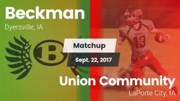 Matchup: Beckman  vs. Union Community  2017