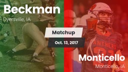 Matchup: Beckman  vs. Monticello  2017