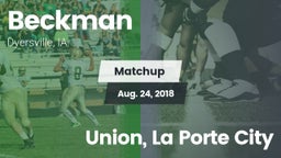 Matchup: Beckman  vs. Union, La Porte City 2018