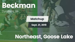 Matchup: Beckman  vs. Northeast, Goose Lake 2018