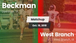 Matchup: Beckman  vs. West Branch  2018