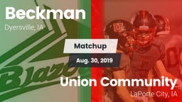 Matchup: Beckman  vs. Union Community  2019